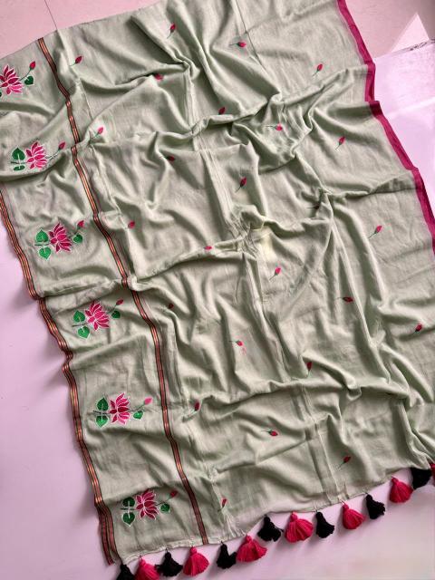 Vastrangan lotus embroidery sarees suppliers in india